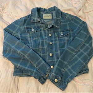 Vintage Adorable Striped Denim Jean Jacket